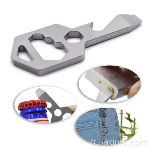 EDC Titanium Key Multi-Tool avec Pry Bar Spanner